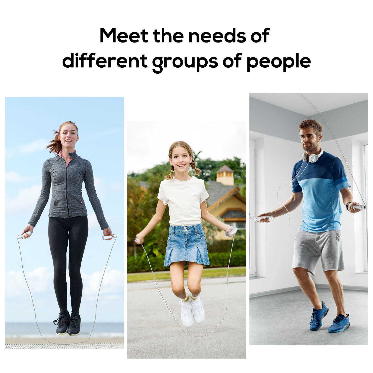 smart fit bluetooth jump rope exercise Perfect for sports lovers: Our fitness jump rope is great for cardio and endurance training, burning calories, and maximizing agility. Order our adjustable jump rope and start enjoying ultimate workouts.