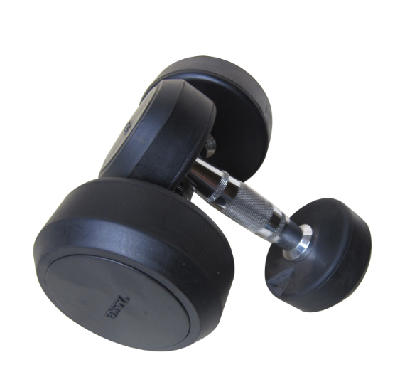 Easy to Use and Store One-piece molding eliminates the trouble of installation. The Round dumbbells can be placed anywhere. Saving your space. You don’t have to worry about it rolling at will. It can be stood upright on the end to maintain stability and balance.
