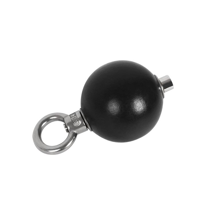 factory DIMENSIONS 4” powerball that can be installed anywhere using a carabiner, chain or webbing.