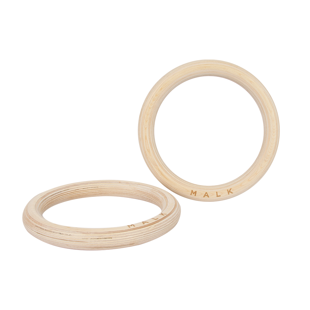 Versatile Uses The gym rings are perfect exercisers for students, office workers, the elderly, etc. for home and gym use. They facilitate full body workout and muscle building, including pull ups, rows, dips, L-sits, push-ups, flies, etc. Ring thickness: 1.26”; Inside diameter: 7.04”.